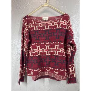 Denim & Supply Ralph Lauren Multicolor Aztec Knit Long Sleeve Sweater Size Small